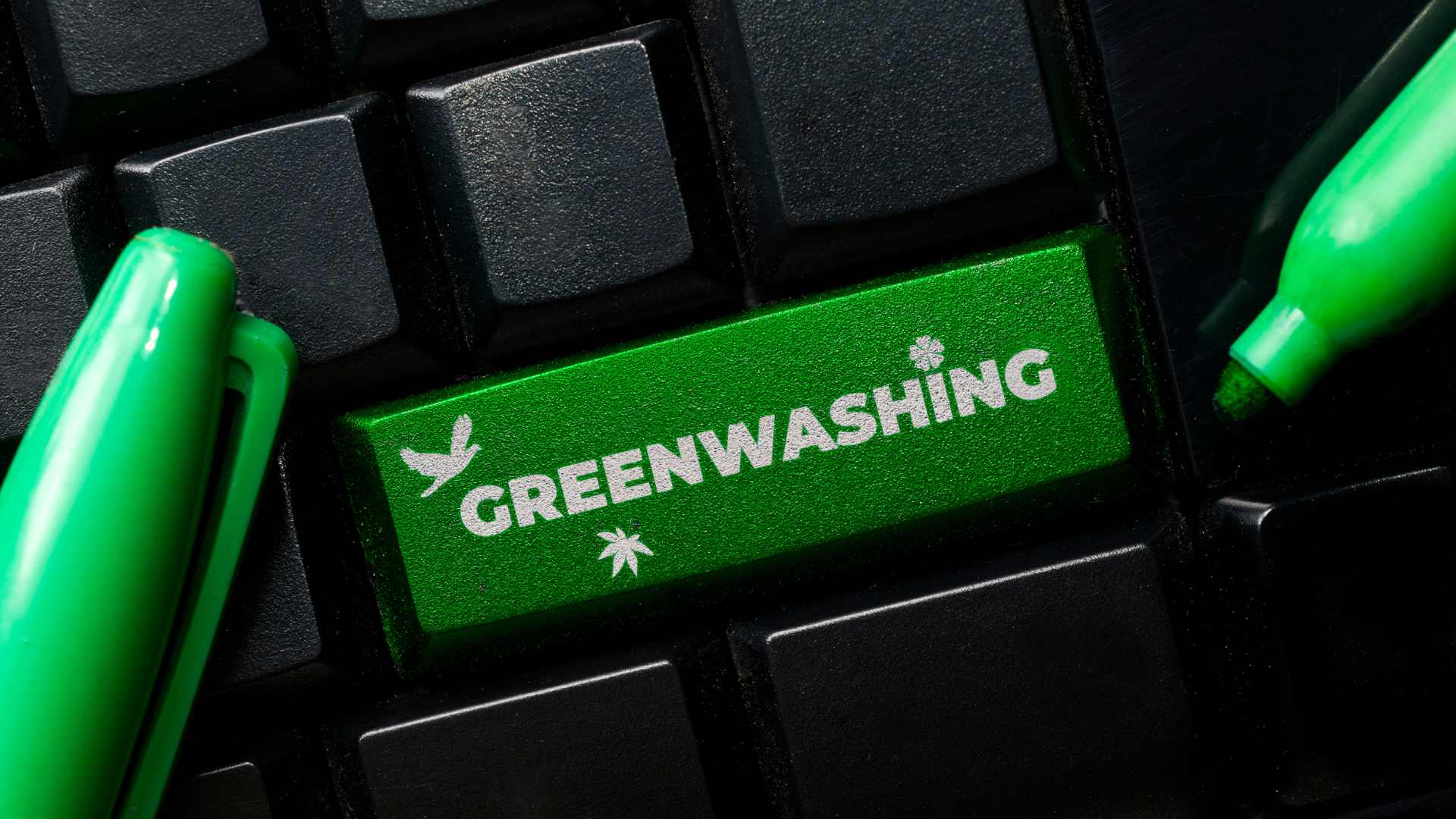 Touche clavier greenwashing